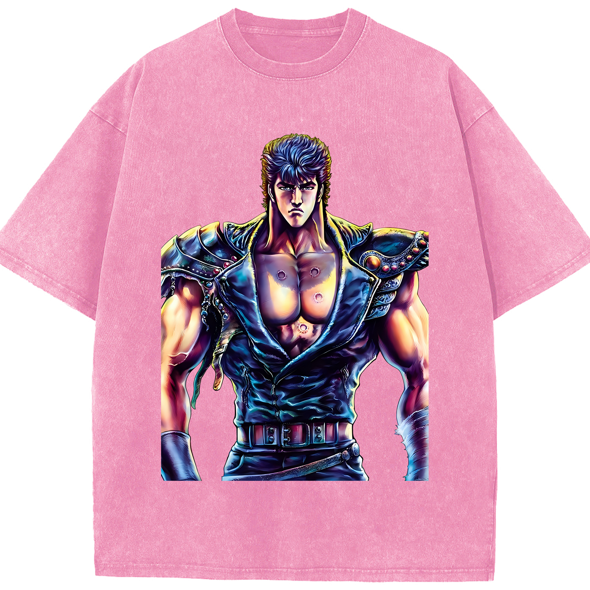 （画像用） 北斗の拳 Fist of the North Star 綿100% ヴィンテージ風 半袖Tシャツ（フロントプリント）